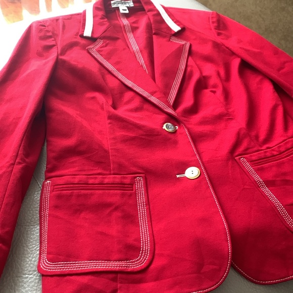 ST-JOHN SPORT red blazer size small - Picture 2 of 15